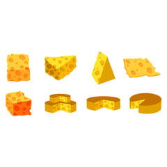 Simple Vector Design of a Cheese in Yellow