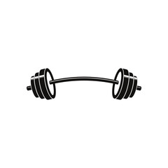 Barbell icon isolated on white background. Barbell icon simple sign. Barbell icon trendy and modern symbol for graphic and web design. Barbell icon flat vector illustration for logo, web, app, busines