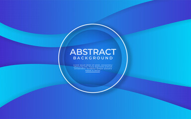 Abstract dynamic gradient blue background with shape composition