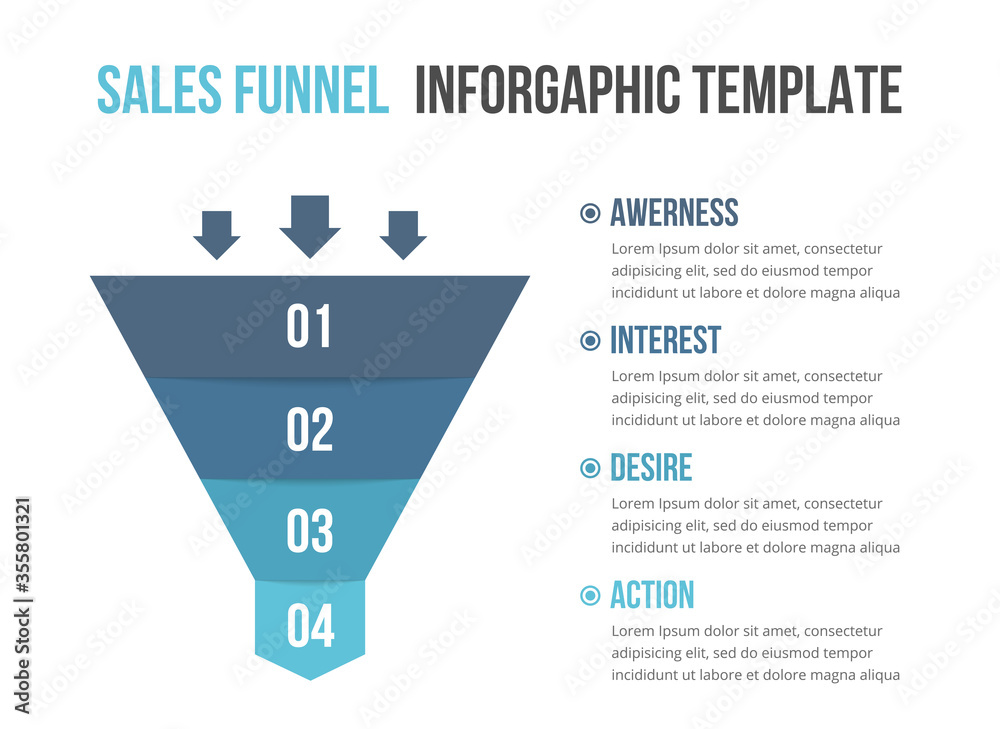 Wall mural Funnel Diagram Template