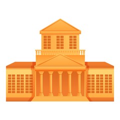 Museum house icon. Cartoon of museum house vector icon for web design isolated on white background