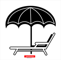 umbrella vector icon.Flat design style vector illustration for graphic and web design.