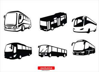 Flat design style vector illustration for graphic and web design.Bus icon.