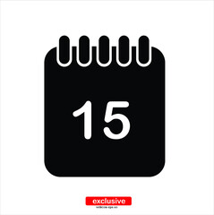 Calendar icon.Flat design style vector illustration for graphic and web design.
