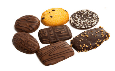 chocolate chip cookie isolated