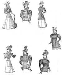 set of old fashion dresses
