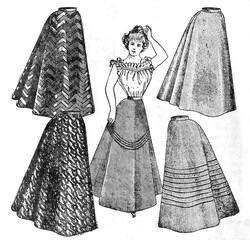 set of old dresses