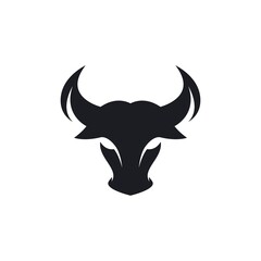 Bull head logo vector icon
