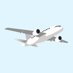 airplane vector design isolated on light blue background