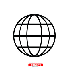 globe icons.Flat design style vector illustration for graphic and web design.