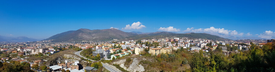 Fototapeta na wymiar Panoramic View of the city of L'Aquila, Italy