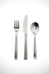 Cutlery on White Background