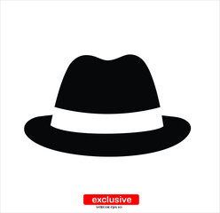 Vintage hats icons.Flat design style vector illustration for graphic and web design.