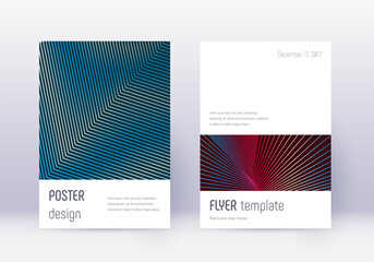 Minimalistic cover design template set. Red abstra
