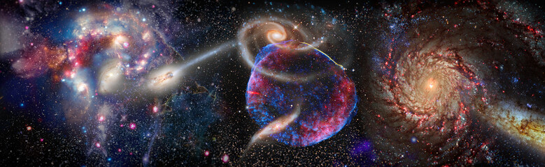 Magic color galaxy. Infinite universe and starry night. Elements of this image furnished by NASA