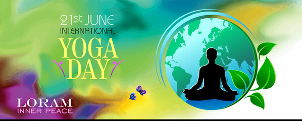 A silhouette of a man meditating for the international yoga day