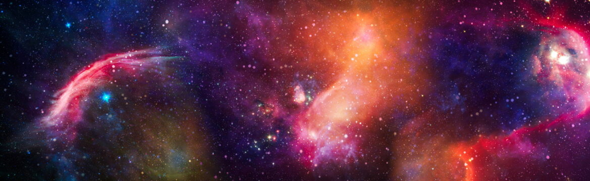 star particle motion on black background, starlight nebula in galaxy at universe Space background. The elements of this image furnished by NASA.