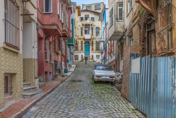 Istanbul, Turkey - Fener is one of the most colorful and typical quarters of Istanbul, with its Byzantine, Ottoman and Greek heritage. Here in particular its alleys