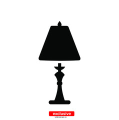 Night Lamp Icon.Flat design style vector illustration for graphic and web design.