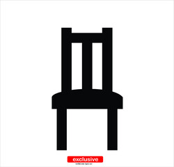 School Chair Icon.Flat design style vector illustration for graphic and web design.