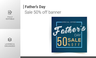 Father's Day Sale 50% Off Banner