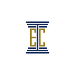 ec logo design vector icon