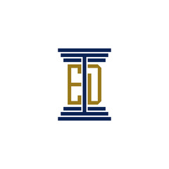 ed logo design vector icon