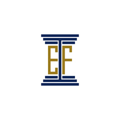 ef logo design vector icon