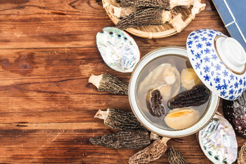 Chinese Cuisine-Abalone and Morel Soup