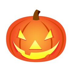 Jack o lantern illustration. halloween pumpkin. vector illustration