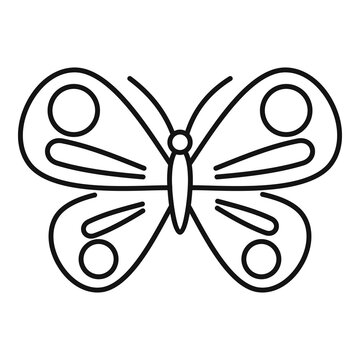 Jungle butterfly icon. Outline jungle butterfly vector icon for web design isolated on white background
