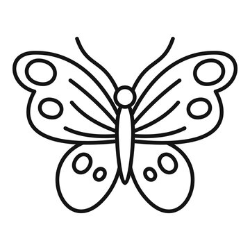 Botanical butterfly icon. Outline botanical butterfly vector icon for web design isolated on white background