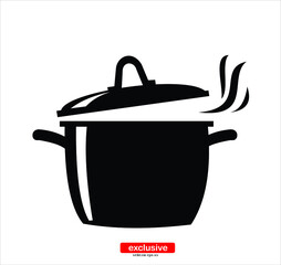 coking pan icon.Flat design style vector illustration for graphic and web design.