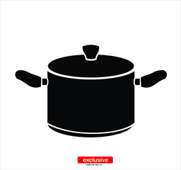 coking pan icon.Flat design style vector illustration for graphic and web design.