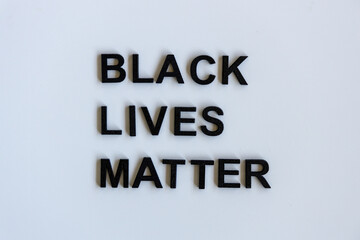 Fototapeta na wymiar Close up Slogan Black lives matter tag. 