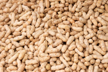Pile of boiled peanut for sale in the street market.