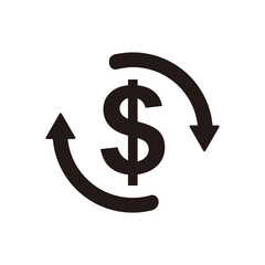 Money Exchange Convert Icon Vector