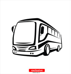 bus school icon Flat design style vector illustration for graphic and web design.Bus icon.