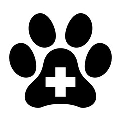 Fototapeta premium Animal paw icon, dog, cat.. symbol for pet. Foot mark isolated on white background