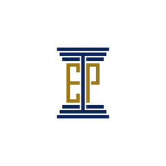 ep logo design vector icon