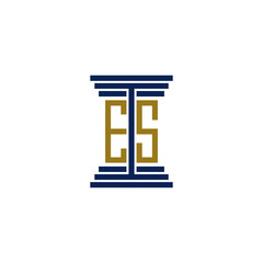es logo design vector icon