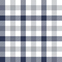 Wallpaper murals Tartan Gingham pattern in blue, grey, white. Seamless vichy check plaid graphic for scarf, tablecloth, wrapping, packaging, or other modern fabric design.