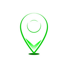 Pin location icon vector