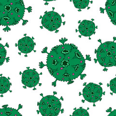 Coronavirus disease COVID-19 infection medical isolated. China pathogen respiratory influenza covid virus cells. New official name for Coronavirus disease named COVID-19, vector illustration. Flat