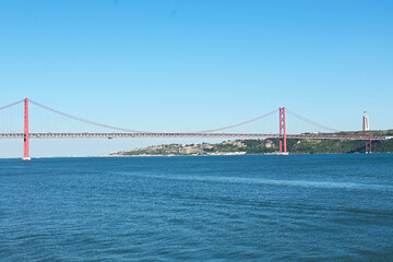 bridge on the Tago river in Lisbon