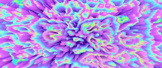 Fototapeta na wymiar Color explosion. Abstract paint splash. Ultra wide wallpaper. Multicolor glow. Fractal. Digital art. Futuristic surreal texture. 3d illustration. Creative neon colors background.