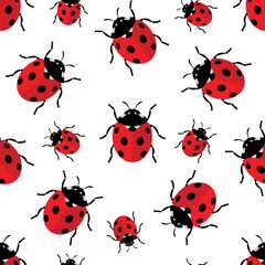 ladybug makes a seamless pattern © Tatiana