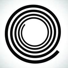 Lines in Circle Form . Spiral Vector Illustration .Technology round. Wave Logo . Design element . Abstract Geometric shape .