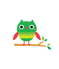 cute little owl graphic vector