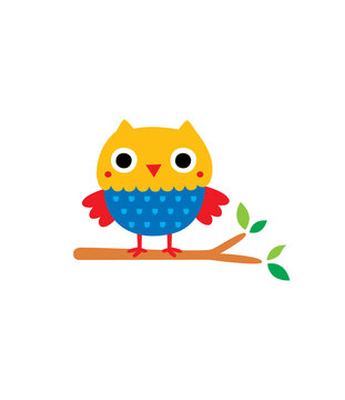 cute little owl graphic vector